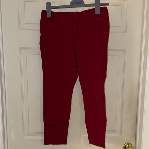 Old Navy Pants - Old Navy Cherry Red Pixie Ankle Pants